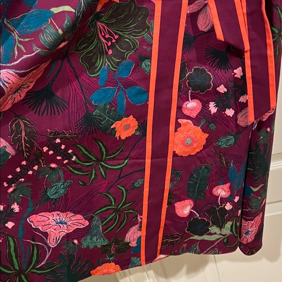 NWT Celina Moon Floral Print Long Sleeve Cotton Dress size L - Picture 7 of 10